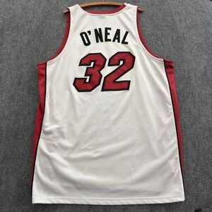 Vintage Reebok Shaquille O'Neal Miami Heat #32 Jersey White Sz 52